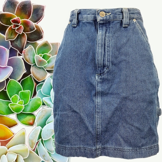Vintage Lee Dungarees Denim Carpenter Skirt 8 Medium - Etsy