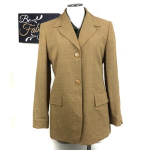 Vintage Jones New York Mustard Glen Plaid Blazer