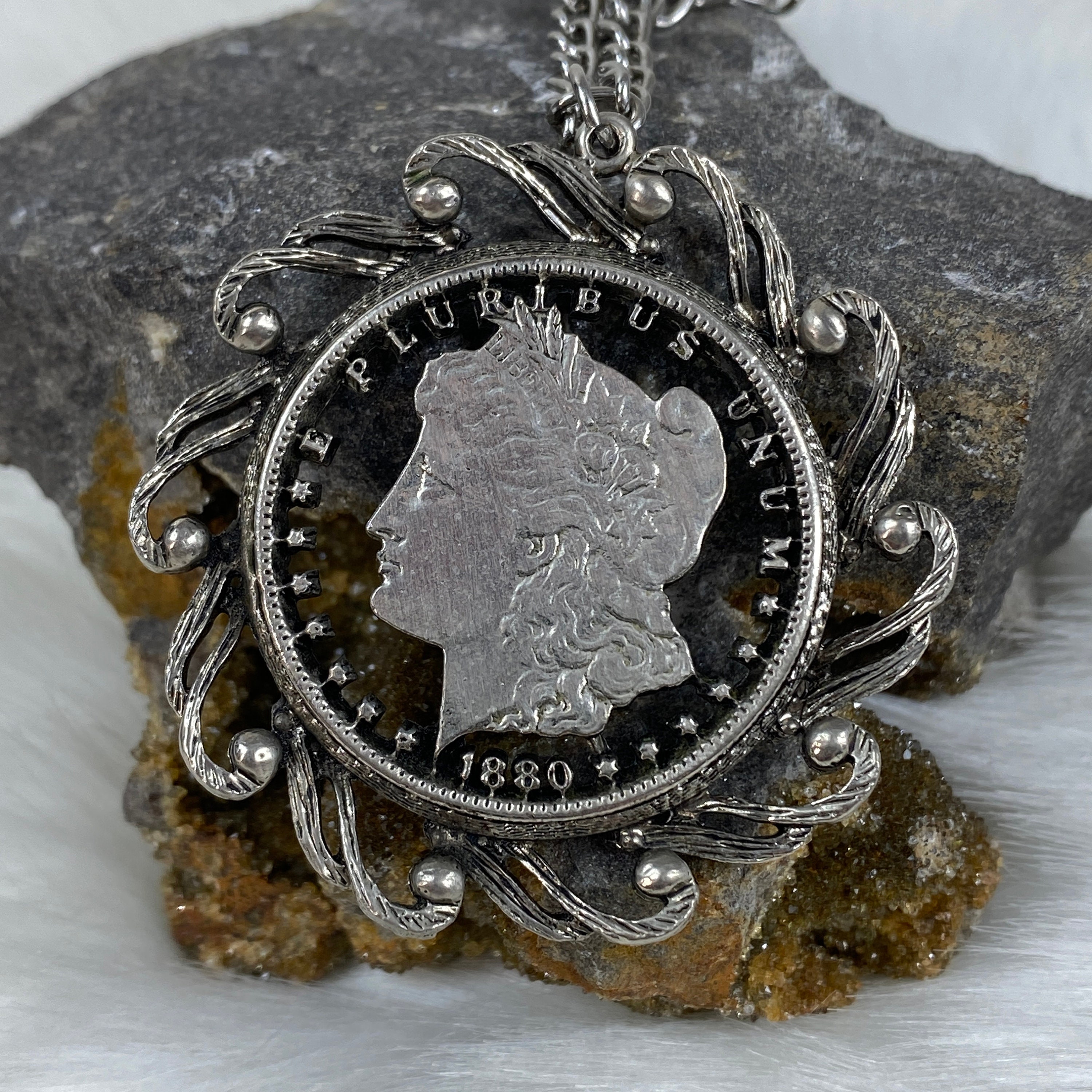 Cut Out Coin Necklace - Etsy