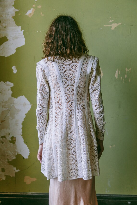 RARE Antique c. 1900s Edwardian Battenburg lace ja