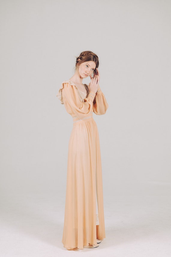 LONG SILK CRINKLE CHIFFON SCARF DOMINICAN DECADENCE
