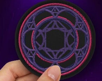 Black Mage Ley Lines Embroidered Patch - for BLM players of Final Fantasy 14, the ultimate necessity of leylines