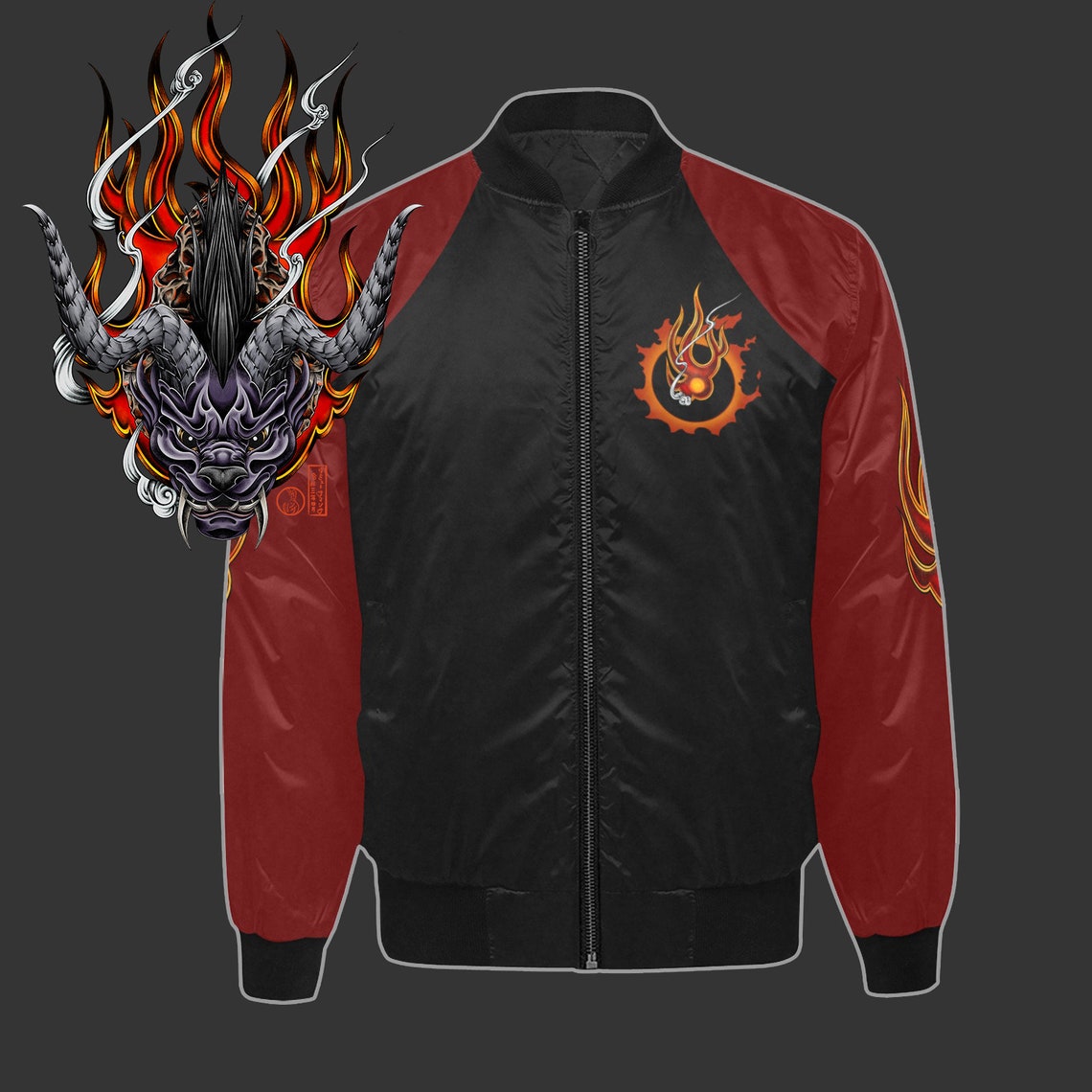 FF14 King Behemoth KB Jacket Original Art Inspired by FFXIV | Etsy