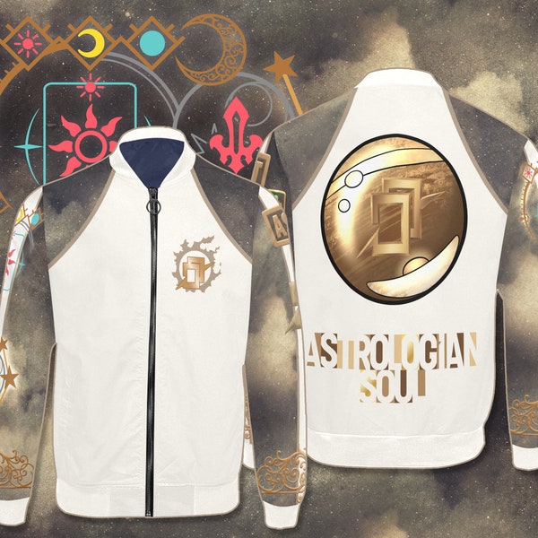 Astrologian Soul Jacket - a high quality bomber jacket to show your FFXIV love of the game - Final Fantasy 14 AST Soul and Gauge Cards