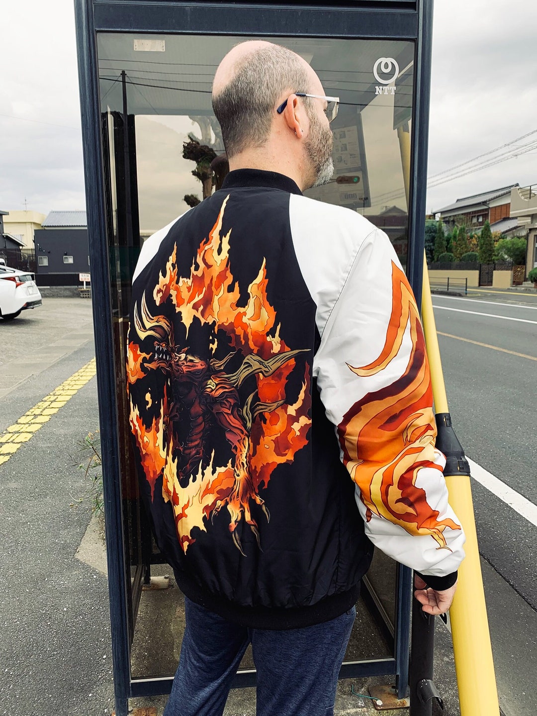 Japanese Street Style w/ Vintage Floral Blazer, Saint Laurent