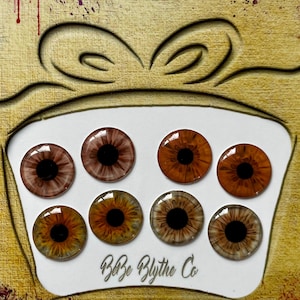 Blythe Eye Chips 4 Pack of Slightly Flawed On Sale Blythe Doll Eyes Realistic Resin Chips Custom Blythe Doll Eye Chips Pack 21