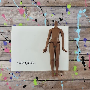Custom Blythe Doll Body, Jointed Doll Body, Replacement Doll Body, Body for Blythe, Size Small, Black Color, Blythe Doll, Blythe