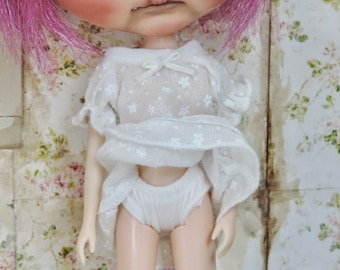 Blythe Underwear, Blythe Panties, Custom Blythe Undies, Blythe Clothes, Blythe Clothing, BeBe Blythe, White Blythe Underwear, Pink Blythe