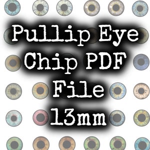 13mm Pullip Eye Chips To Print and Make at Home PDF File and How to Make Your Own Custom Pullip Eye Chips Resin Eyes for Pullip Dolls