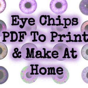 Purple Blythe Eye Chips To Print and Make at Home PDF File and How to Make Your Own Custom Blythe Eye Chips Resin Eyes for Blythe Dolls