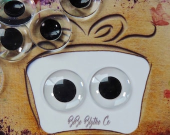 Blythe Eye Chips Clear Plastic for Painting Paint your Own Custom Eye Chips Small Black Pupil Customize OOAK Artist Art Doll  US Seller