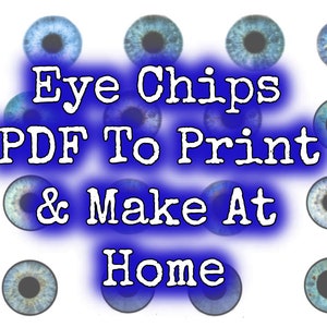 Blue Blythe Eye Chips To Print and Make at Home PDF File and How to Make Your Own Custom Blythe Eye Chips Resin Eyes for Blythe Dolls