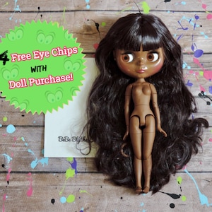 Black Blythe Doll for Customizing, Blythe Doll Parts, Custom Blythe, Blythe Custom, Blythe, Blythe Dolls, Blythe Doll Kit, Factory Blythe