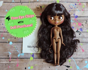 Black Blythe Doll for Customizing, Blythe Doll Parts, Custom Blythe, Blythe Custom, Blythe, Blythe Dolls, Blythe Doll Kit, Factory Blythe