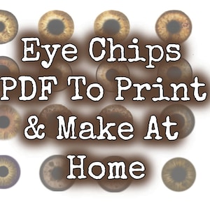 Brown Blythe Eye Chips To Print and Make at Home PDF File and How to Make Your Own Custom Blythe Eye Chips Resin Eyes for Blythe Dolls
