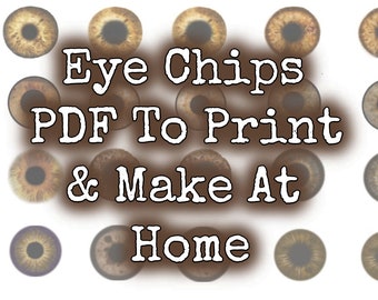 Brown Blythe Eye Chips To Print and Make at Home PDF File and How to Make Your Own Custom Blythe Eye Chips Resin Eyes for Blythe Dolls