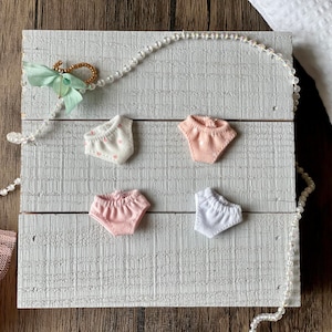 Middie Blythe Unterwäsche, Middie Blythe Höschen, individuelle Blythe Unterwäsche, Blythe Kleidung, Blythe Kleidung, BeBe Blythe, weiße Blythe Unterwäsche