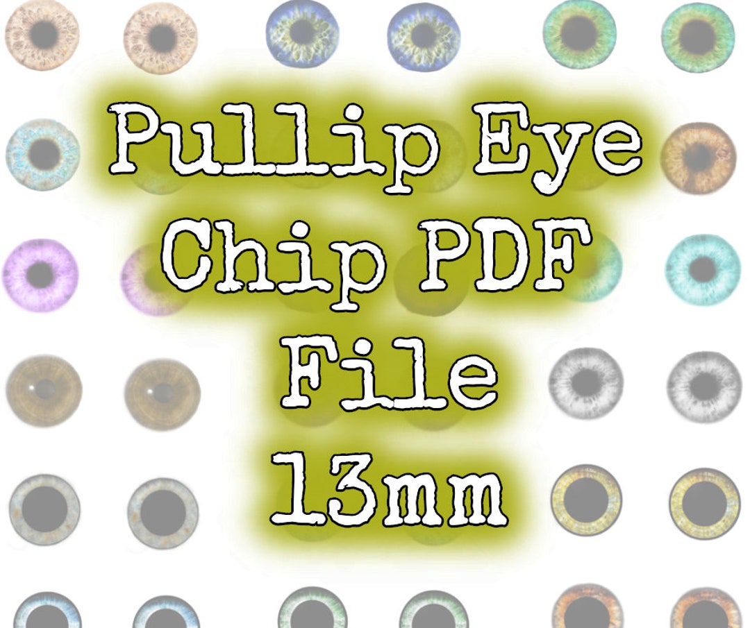 13mm Pullip Eye Chips to Print and Make at Home PDF File and How to ...