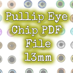 13mm Pullip Eye Chips To Print and Make at Home PDF File and How to Make Your Own Custom Pullip Eye Chips Resin Eyes for Pullip Dolls