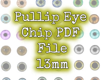 13mm Pullip Eye Chips to Print and Make at Home PDF File and | Etsy