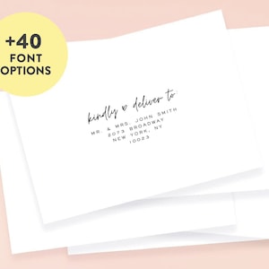 Custom Guest Address Labels for Outer Envelopes