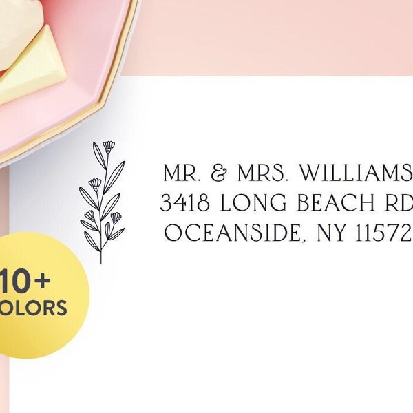 Return Address Labels, Floral Address Label, Floral Wedding Address Labels, Clear Address Labels, Gold Foil Address Stickers, Mailing Labels