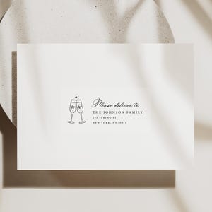 Printed Wedding Address Labels - Clear Guest Address Labels for Envelopes, Recipient Address Stickers, Guest List, Wedding Invitation Label