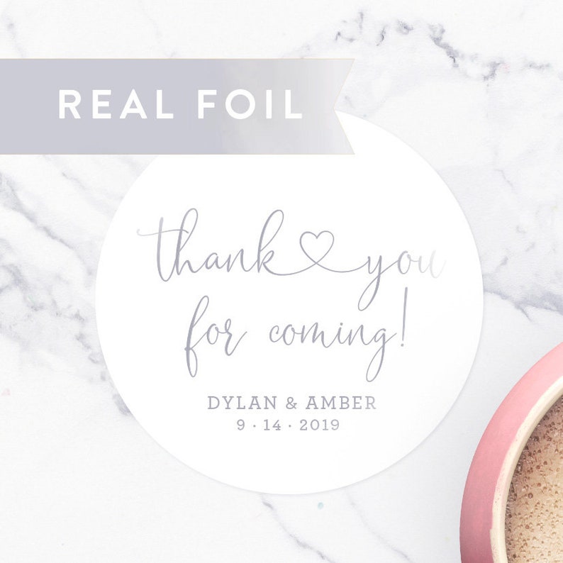 thank you for coming to our wedding stickers