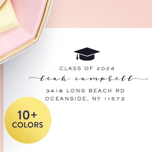 Graduation Address Labels, Graduation Return Address Labels, Clear Address Labels for Graduation, Graduation Invitation, Gold Address Labels