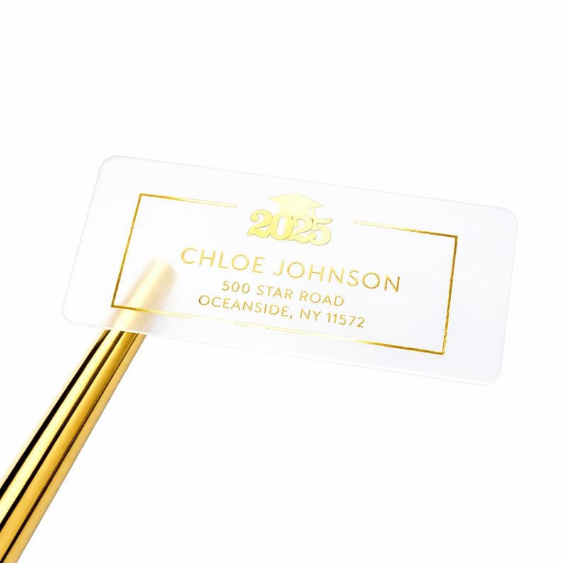 Graduation Return Address Labels, Clear Foil Address Labels for ...