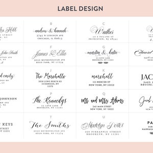 Guest Address Labels, Large Guest List Address Labels, Wedding Address Labels 4x2, Custom Clear Wedding Label, Wedding Invitation Address image 5