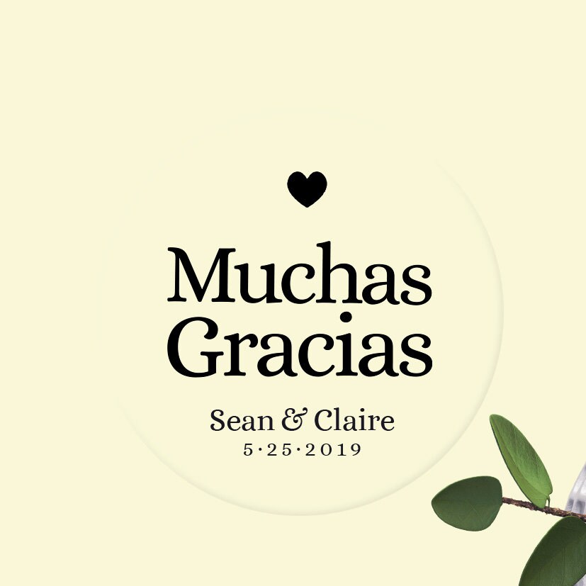 30 Muchas Gracias Thank You Scrapbook Stickers 1.5" Round Envelope Seals Labels 3 thumbnail image
