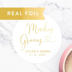 Muchas Gracias Stickers, Birthday Fiesta Tags Stickers, Gracias Favor, Gracias Gift Tags, Wedding Favor Stickers, Thank You Labels, C014