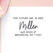 Future Mr. and Mrs. Return Address Labels Clear, Gold Foil Address Stickers, Clear Address Label, Save the Date Label, Engagement, R128