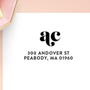 Monogram Address Labels, Gold Foil Initial Stickers, Clear Envelope Labels, Personalized Address Stickers, Wedding Envelope Seals