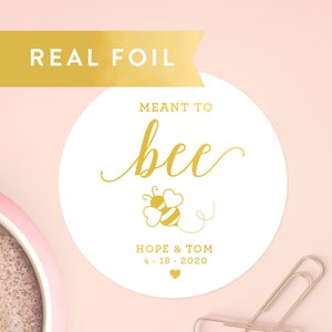 Honey Shower Favor, Meant to Bee Stickers, Honey Jar Stickers, Honey Favor Sticker, Wedding Honey Labels, Honey Bee Gift Tag, C020