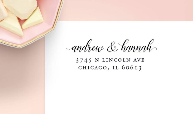 calligraphy return address labels