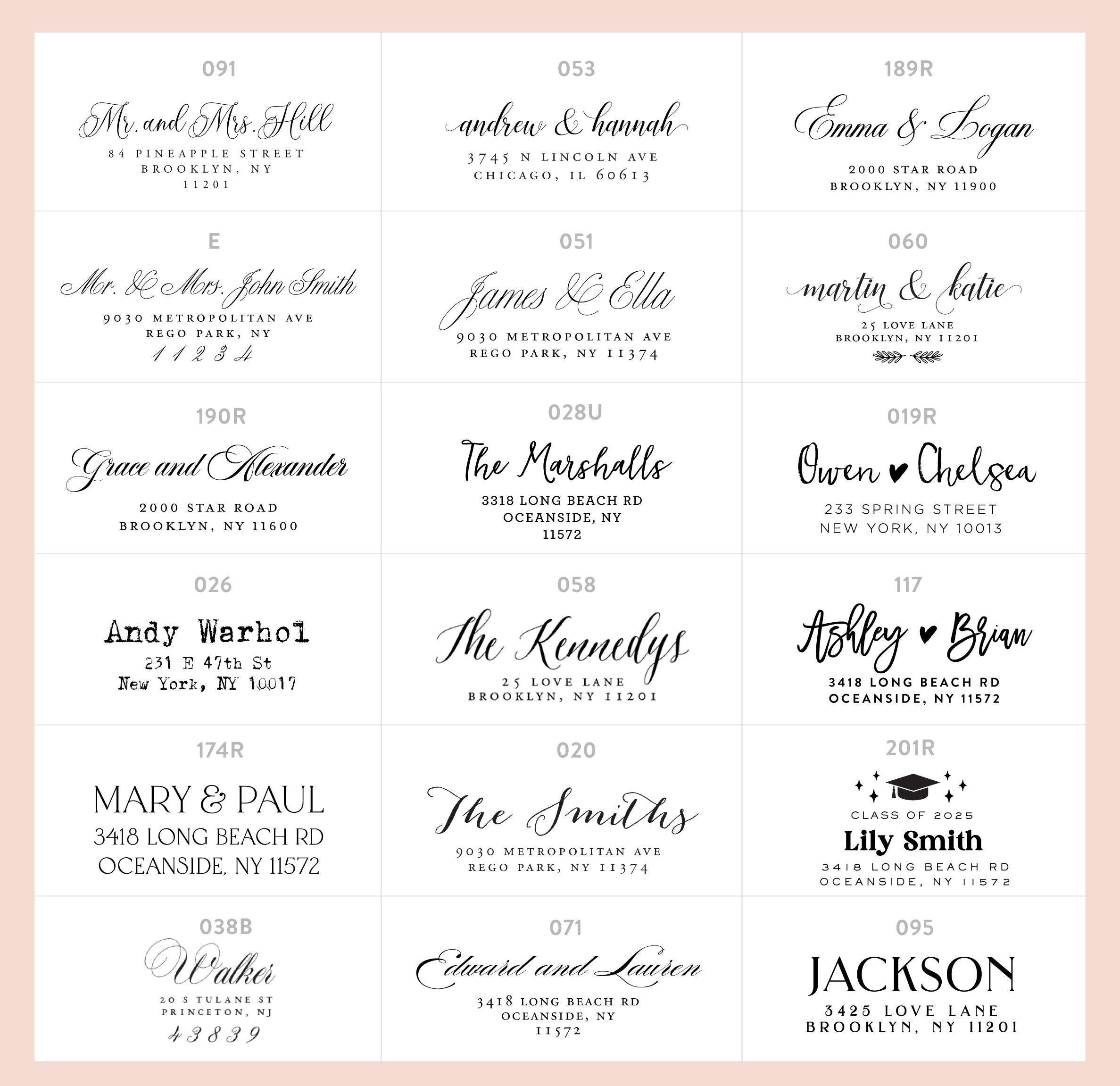 Return Address Labels Roll, Wedding Address Stickers, Personalized ...