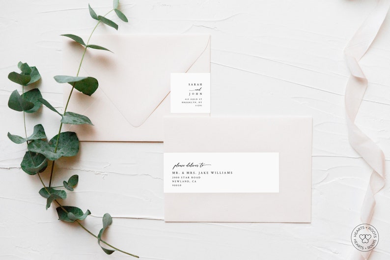 Floral Wrap Around Address Labels – Guest Addressing for Wedding ...