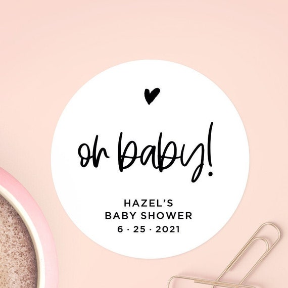 Oh Baby Stickers Baby Favor Sticker for Favors Baby Shower | Etsy