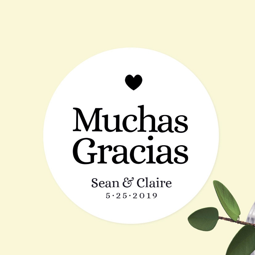 Muchas Gracias Stickers, Bridal Shower Stickers, Happy Mail Stickers, –  Sticker Art Designs