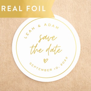 Save the Date Stickers, Wedding Stickers, Foil Stickers, Calligraphy Wedding Invitation Seals, Save the Date Labels, Envelope Seal, 132