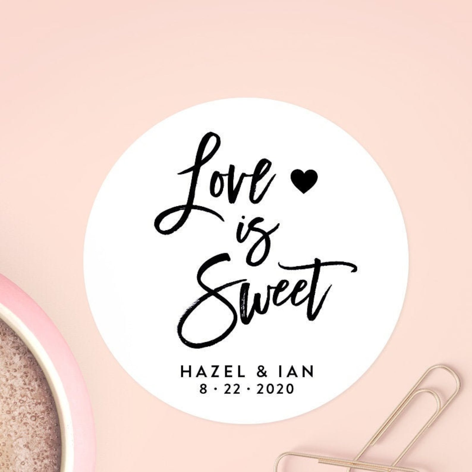 Love is Sweet Sticker Sweet Wedding Stickers Foil Wedding Etsy