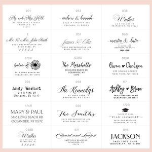 Guest or Return Address Labels, Clear Gold Foil Labels, Clear Guest Address Labels, Wedding Address Label, Guest List, Mailing Labels image 7