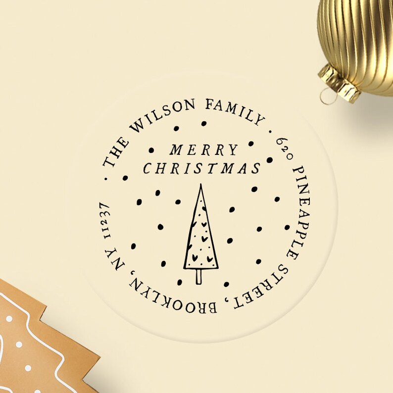 Gold Christmas Address Labels Holidays Address Stickers Etsy