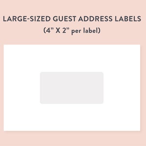 Guest Address Labels, Large Guest List Address Labels, Wedding Address Labels 4x2, Custom Clear Wedding Label, Wedding Invitation Address image 3