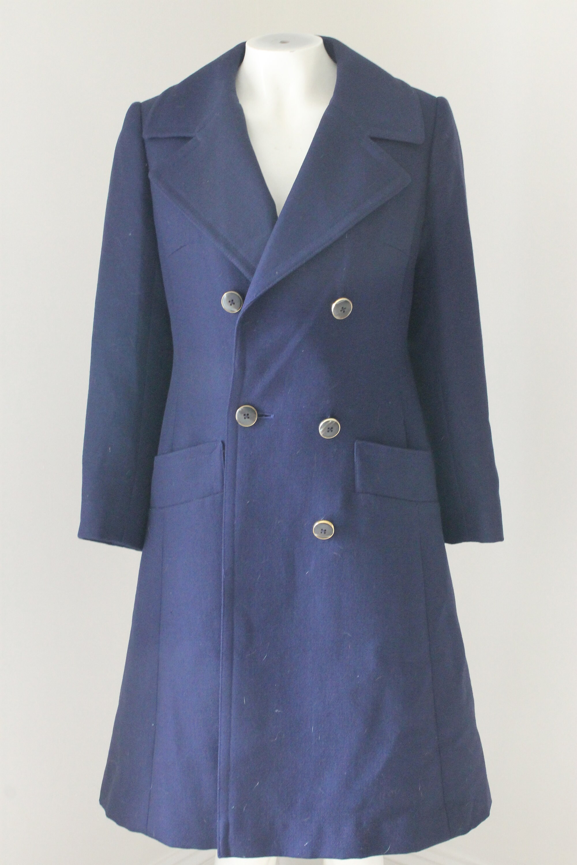 Vintage Aquascutum Blue Pure Wool 1960s Coat | Etsy