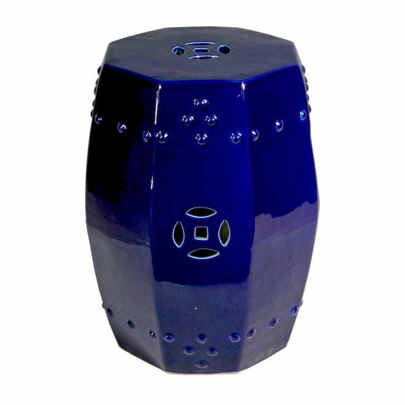 Cobalt Blue Chinese Porcelain Handmade Garden Stool