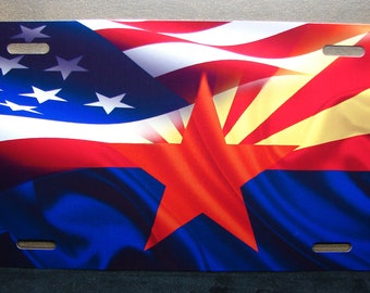 Arizona American Flag License Plate, We The People American Flag Photo License Plate Walmart Com Walmart Com - United states license plate designs and serial formats.