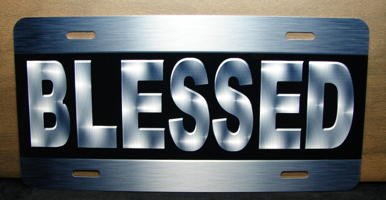 BLESSED Metal Aluminum Car LICENSE PLATE Tag Religious Jesus Etsy